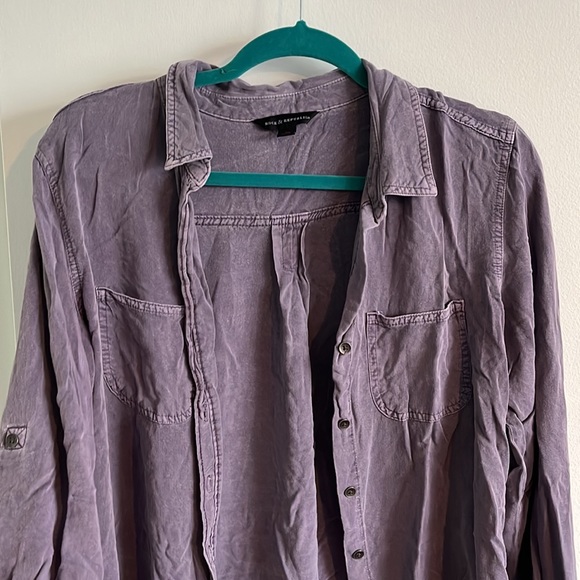 Purple Denim Button Up - Picture 2 of 6